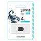 USB флеш накопичувач Wibrand 4GB Scorpio Black USB 2.0 (WI2.0/SC4M3B) (202296) - зображення 2