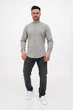 Сорочка льон стійка Trend Collection U02-152 сіро-зелений 2XL - зображення 2