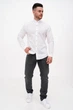 Сорочка льон стійка Trend Collection U02-152 Білий XL - зображення 2