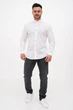 Сорочка льон стійка Trend Collection U02-152 Білий XL - зображення 3