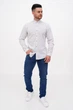 Сорочка льон стійка Trend Collection U02-152 світло-сірий 2XL - зображення 3