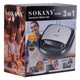 Бутербродница Sokany SK-902 750W с антипригарным покрытием черная 3 панели для сэндвичей вафель и пончиков - изображение 5