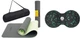Набор Коврик спортивный Cornix TPE 183 x 61 x 0.6 см для йоги и фитнеса XR-0002 Black/Green + Массажный мяч двойной Cornix XR-0123 EPP DuoBall 8 х 16 см Черный/Зеленый - изображение 1