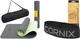 Набор Коврик спортивный Cornix TPE 183 x 61 x 0.6 см для йоги и фитнеса XR-0002 Black/Green + Резинка для фитнеса и спорта из ткани Cornix Loop Band XR-0140 14-18 кг Черная - изображение 1