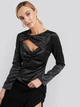 Блузка женская NA-KD 1018-004361-0002 32 Черная (7325942235475) - изображение 1