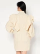 Платье вязаное короткое зимнее теплое женское NA-KD 1018-006319-0260 XXS/XS Молочное (7325944743077) - изображение 2