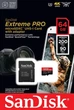 Карта памяти microSD 64Gb SanDisk Extreme Pro Class 10 UHS-I U3 V30 A2 + SD адаптер (SDSQXCU-064G-GN6MA) - изображение 4