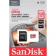 Карта пам'яті microSD 128Gb SanDisk Ultra class 10 UHS-I A1 + SD адаптер (SDSQUAB-128G-GN6IA) - зображення 3