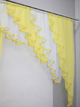 Кухонний комплект VR-Textil № 070к шторка з ламбрекеном на карниз 2 м 200х170 см Жовтий з білим (50-337) - зображення 5