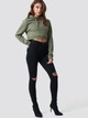 Худи женское NA-KD 1579-000003-0052 XL Хаки (7325941015429) - изображение 3
