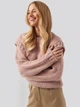 Свитер вязаный женский NA-KD 1018-003812-0233 XXS/XS Пудровый (7325942116613) - изображение 1