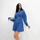 Вельветовое платье с широкими рукавами Fashion 50/52 джинс - изображение 1