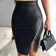 Юбка из экокожи до колена Fashion 52 черный - изображение 1