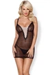 Сорочка кружевная Obsessive 811-CHE-1 chemise Черная S/M (31612) - изображение 1