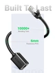 Подовжувач мережевого кабелю RJ45 Ugreen Ethernet кабель-подовжувач Cat 6 FTP 1000 Мбіт/с 2 м Black (NW112) - зображення 6