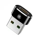 Адаптер переходник BASEUS USB to Type-C 2.4A Black (CAAOTG-A01) - изображение 1