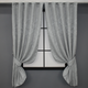 Комплект коротких штор VR-Textil Льон мармур Pavliani № 1179ш 130х170 см 2 шт Сірий (35-0067) - зображення 1