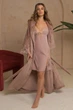 Длинный халат на запах Felena Smokey Rose 438 42(S) Карамель - изображение 2