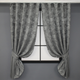 Комплект коротких штор VR-Textil Жакард Sultan YL № 1212ш 130х170 см 2 шт Сірий (35-0072) - зображення 1