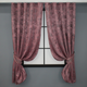 Комплект коротких штор VR-Textil Жакард Sultan YL № 1209ш 130х170 см 2 шт Малиново-сірий (35-0088) - зображення 1