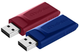 Набір флеш пам'яті Verbatim Store Go Slider 32GB USB 2.0 2 шт Red/Blue (0023942493273) - зображення 2