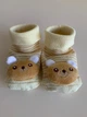 Детские антискользящие носки с объемной игрушкой Мишки Коричневые - изображение 1