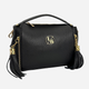 Torebka crossbody damska ze skóry naturalnej Laura Biaggi LB107-71 Czarna (5903581721447) - obraz 1