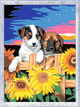 Malowanie po numerach Ravensburger CreArt Classic Puppies With Sunflowers 18 x 24 cm (4005556235698) - obraz 2