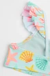 Верхняя часть купальника с рюшами для девочки H&M 1044746-004 110-116 см (4-6 years) Бирюзовый - изображение 2