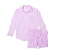 Піжама Victoria's Secret Cotton Long-Sleeve Shirt & Shorts Set Purple Stripes S Бузкова фіолетова - зображення 3