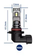 Автомобільні світлодіодні лампи 2шт. Boorin Led HB4/9006 6000K 35W 3500lm 12V - изображение 3