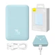 Павербанк BASEUS Magnetic Mini Wireless 10000mAh 20W с беспроводной зарядкой Qi 15W (PPCX110103) Blue - изображение 2