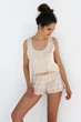 Бавовняна жіноча піжама з малюнком Aline Sensis L beige (6000006805252) - изображение 1