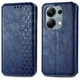 Чехол Deexe Rhombus Wallet для Xiaomi Redmi Note 13 Pro 4G / Poco M6 Pro - Blue - изображение 1