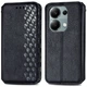 Чехол Deexe Rhombus Wallet для Xiaomi Redmi Note 13 Pro 4G / Poco M6 Pro - Black - изображение 1