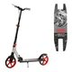 Складной двухколесный самокат с ручным тормозом и амортизатором Best Scooter Shark Серый - изображение 1