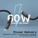Кабель Promate Springy USB-C to USB-C 60W Power Delivery 1.2 м Black (springy.black) - изображение 2