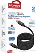 Кабель Promate Springy USB-C to USB-C 60W Power Delivery 1.2 м Black (springy.black) - изображение 8
