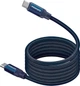 Кабель Promate Springy USB-C to USB-C 60W Power Delivery 1.2 м Blue (springy.blue) - зображення 1