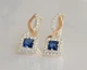 Серебряные серьги Silverstyle с золотыми пластинами 190с цвет камня зеленый - изображение 9