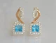 Серебряные серьги Silverstyle с золотыми пластинами 190с цвет камня зеленый - изображение 11