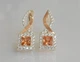 Серебряные серьги Silverstyle с золотыми пластинами 190с цвет камня зеленый - изображение 12