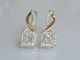 Серебряные серьги Silverstyle с золотыми пластинами 190с цвет камня зеленый - изображение 5