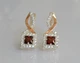 Серебряные серьги Silverstyle с золотыми пластинами 190с цвет камня зеленый - изображение 15