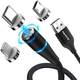 Кабель ColorWay 3 in 1 USB Type-A - Lightning MicroUSB Type-C 1 m Black (CW-CBUU038-BK) - зображення 3