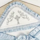 Крыжма махровая с вышивкой Family Tradition для мальчика 100х100 см голубая Крещение мальчика - изображение 2