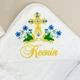 Крестильный набор для девочки Family Tradition хлопок с вышивкой белый Полевой букет - изображение 2