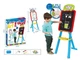 Мольберт детский Funny Art Easel, двусторонний, мел, маркеры, магниты. Red and blue (154785) - изображение 2