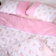 Простирадло на резинці дитяче Ранфорс Pink unicorn Elit Рожевий 60*120 см висота 10 см - зображення 7