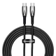 Кабель USB Type-C Baseus Glimmer Series Type-C to Type-C 100W 1m (CADH000701) чорний - зображення 1